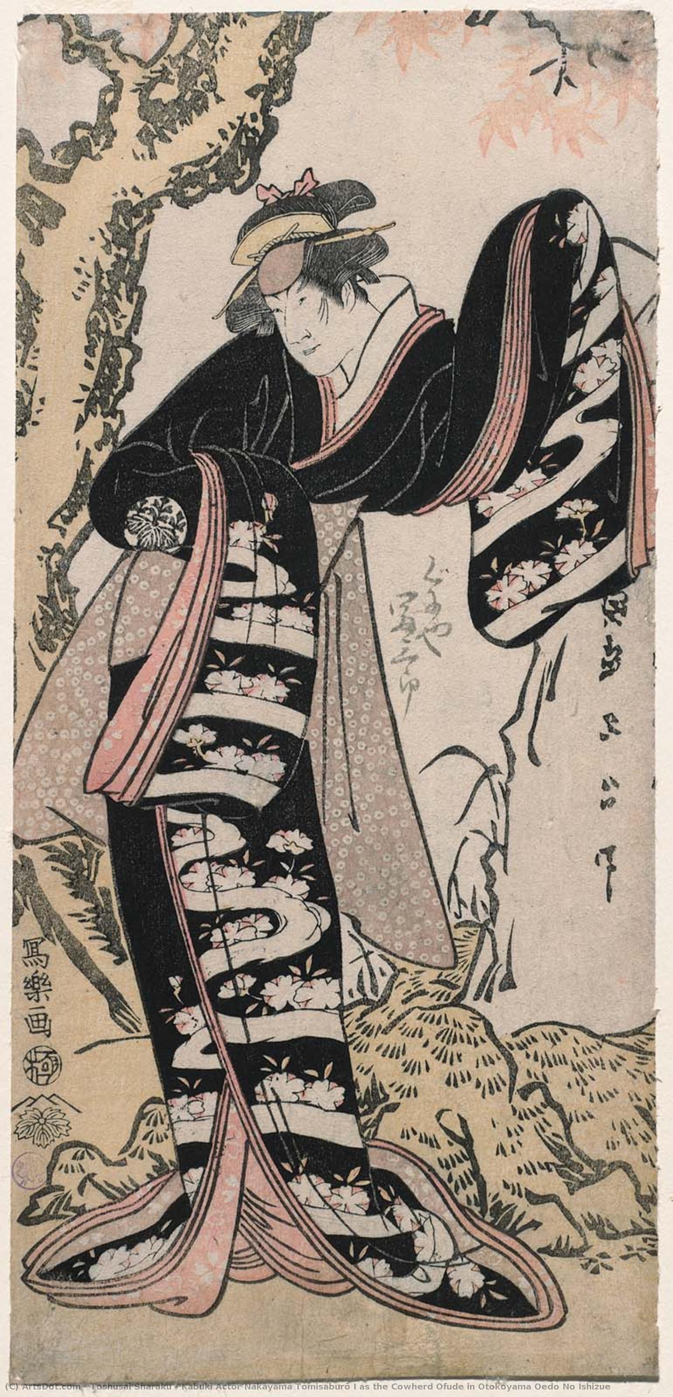 Kabuki Actor Nakayama Tomisaburō I As The Cowherd Ofude In Otokoyama Oedo No Ishizue — Toshusai Sharaku