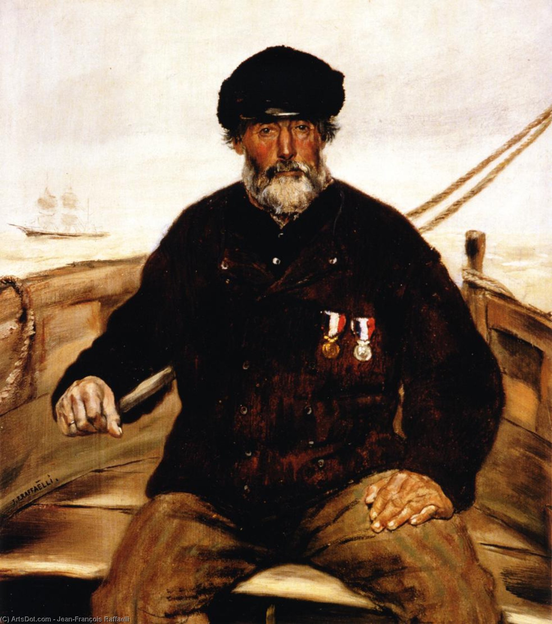 Pere Altazin. Chief Lifeguard Of Honfleur — Jean-françois Raffaelli