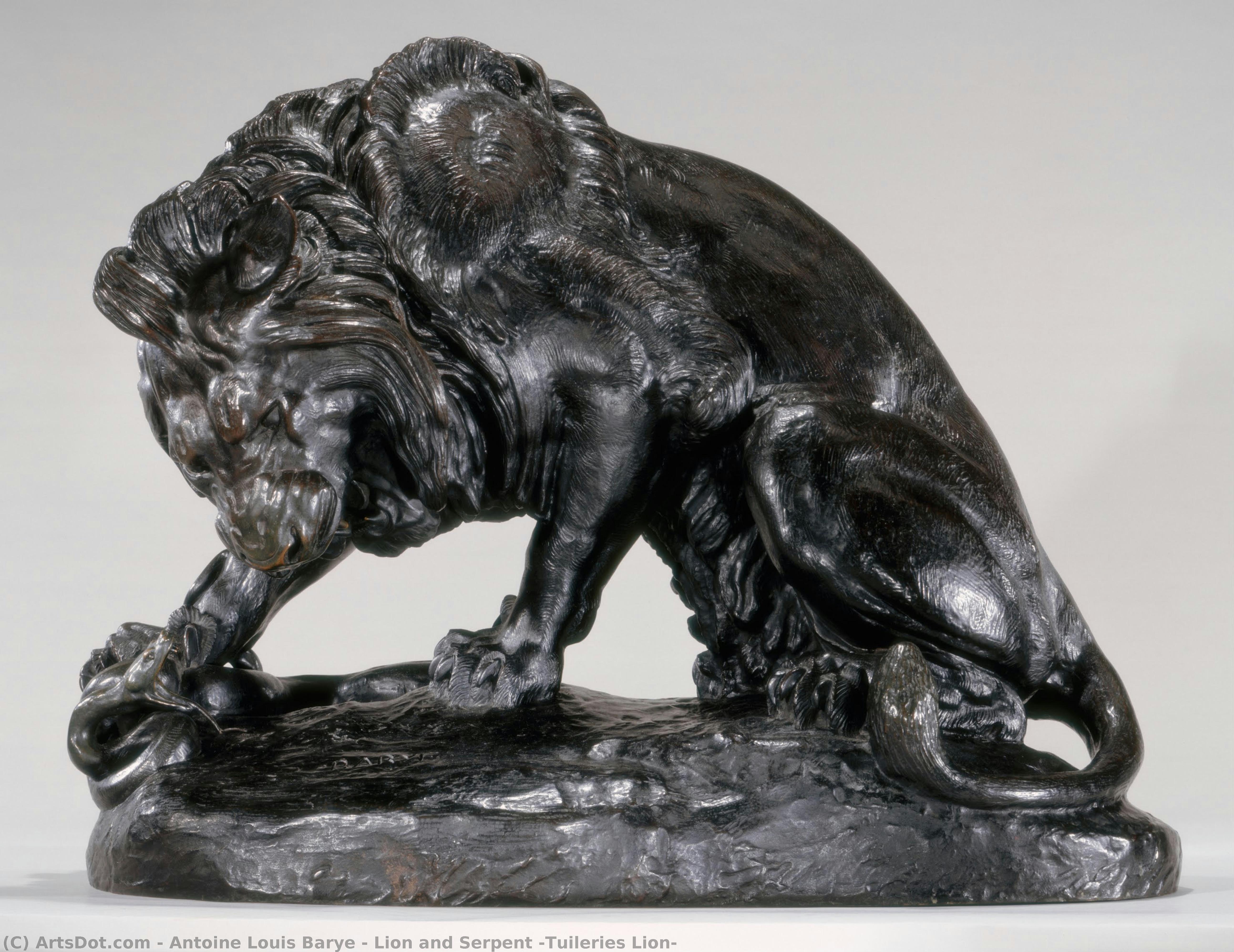 Lion And Serpent (tuileries Lion) — Antoine-louis Barye