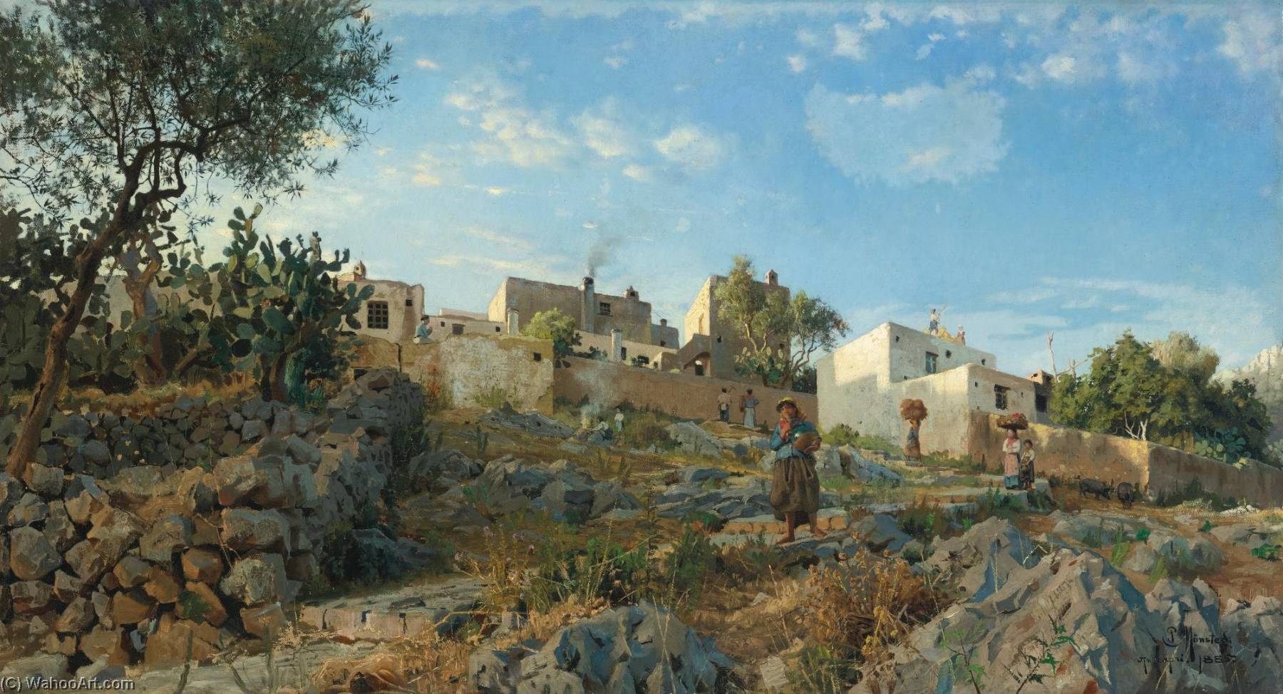 A View Of Anacapri — Peder Mørk Mønsted