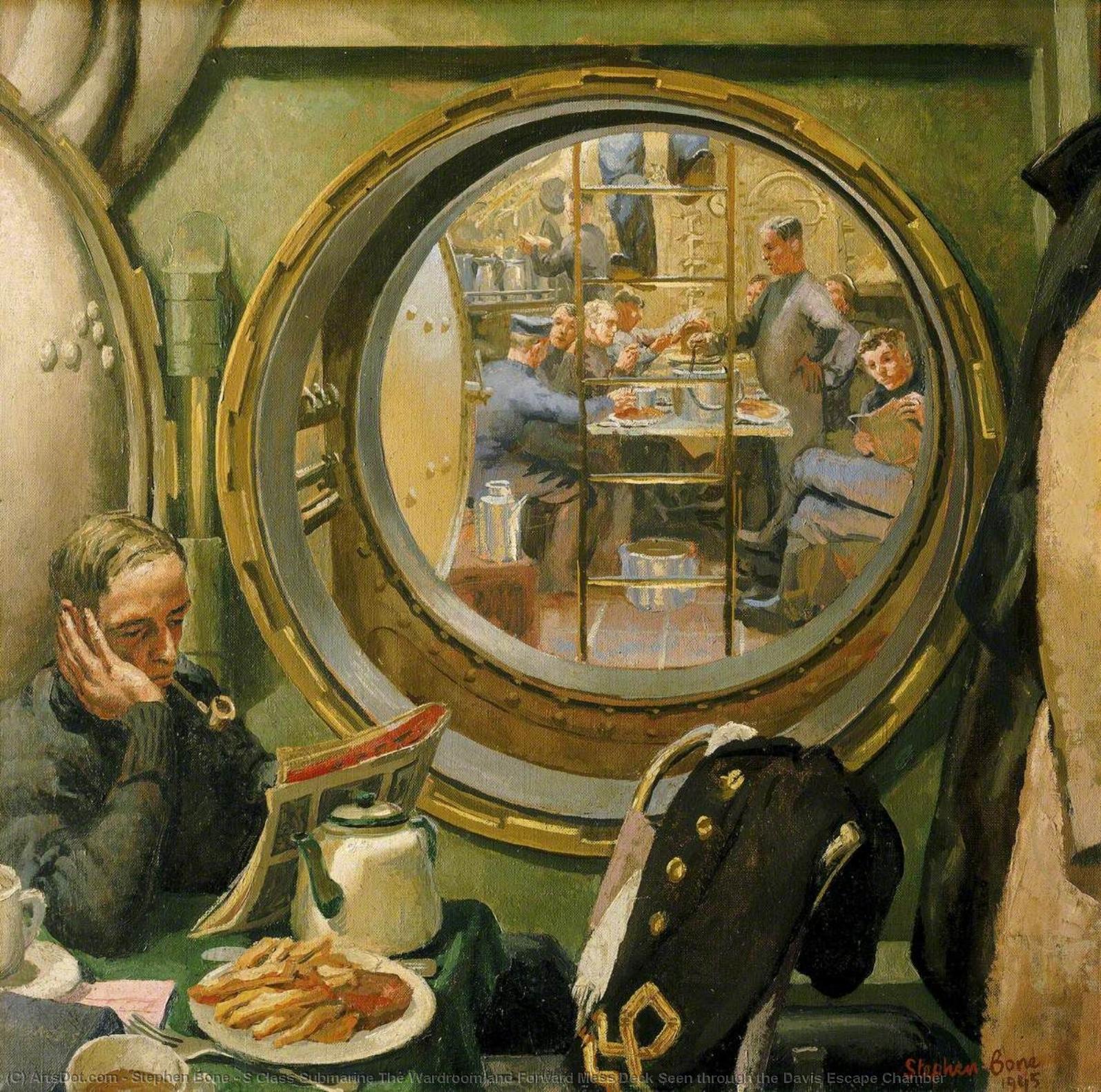S Class Submarine The Wardroom And Forward Mess Deck Seen Through The Davis Escape Chamber — Стивен Бона