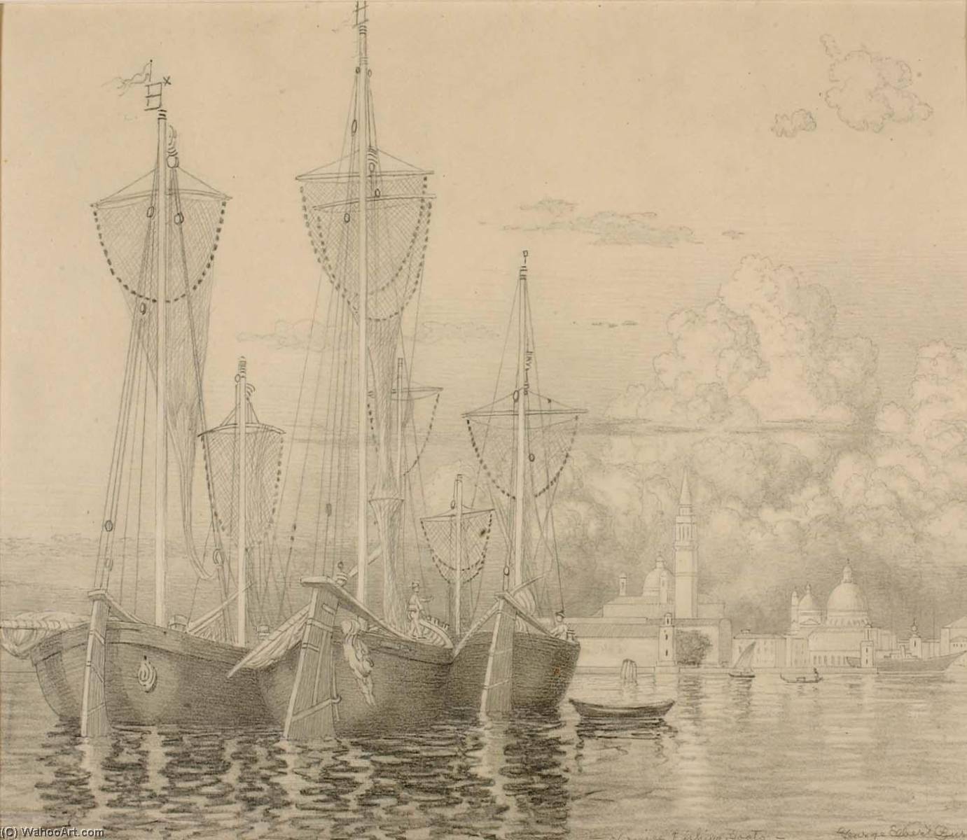 Venice Fishing Boats — George Elbert Burr