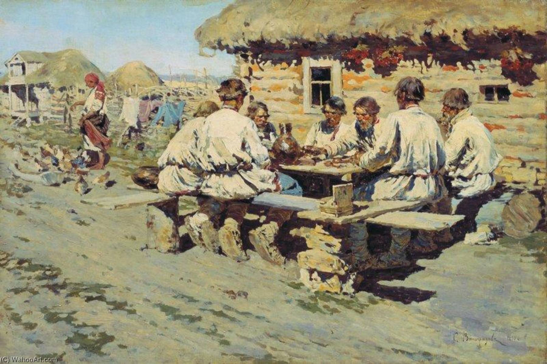 The Lunch Of Workers — Sergey Arsenievich Vinogradov