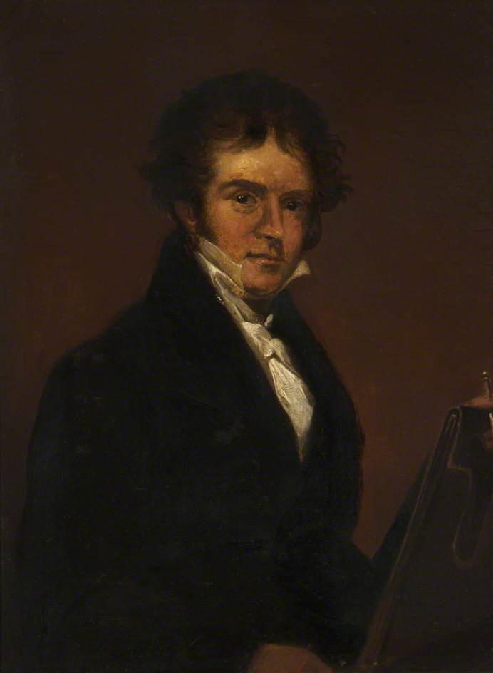 Self Portrait With Easel — William Linton