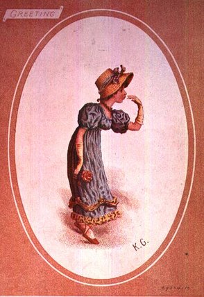 Girl Wearing A Straw Bonnet — Kate Greenaway