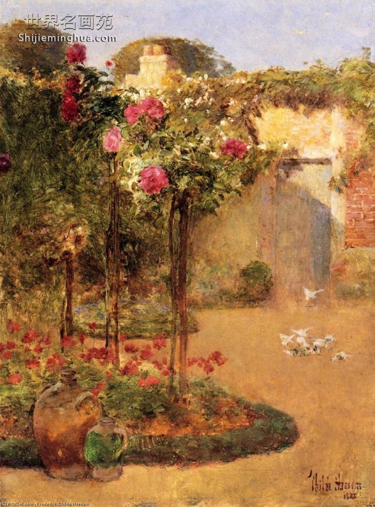 The Rose Garden — Frederick Childe Hassam