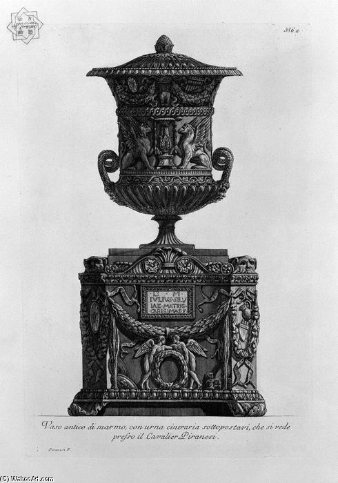 Antique Vase On A Marble Cinerary Urn — Giovanni Battista Piranesi