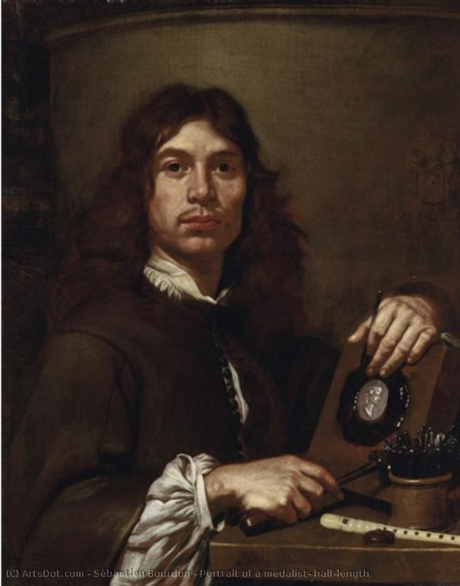 Portrait Of A Medalist, Half-length — Sébastien Bourdon
