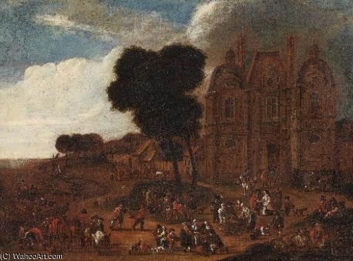 Fishmarket In Front Of A Grand Architectural Backdrop — Mathys Schoevaerdts