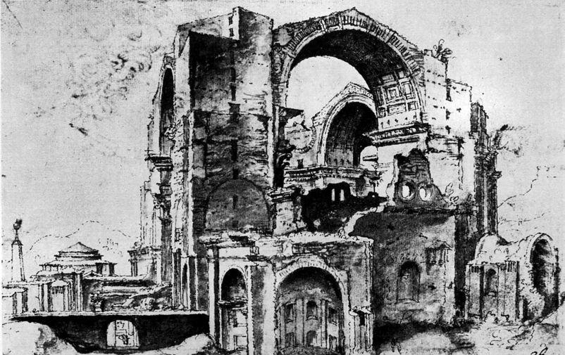 St. Peter's Basilica Under Construction — Maerten Van Heemskerck