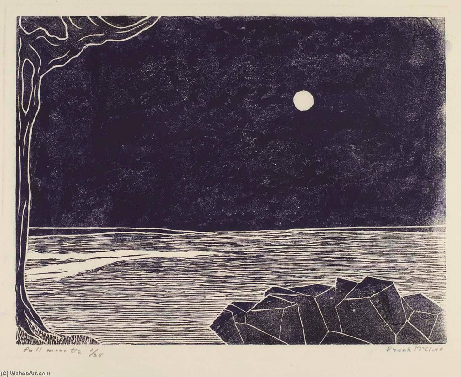 Full Moon 2 (over Shore Rocks) — Frank Mcclure