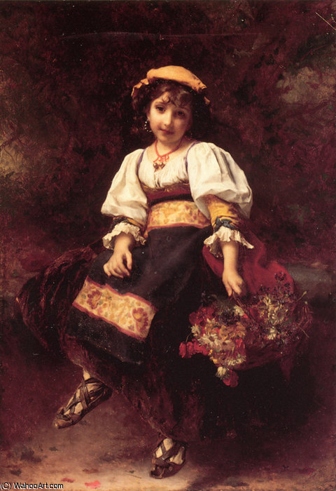 The Flower Seller — Etienne Adolphe Piot
