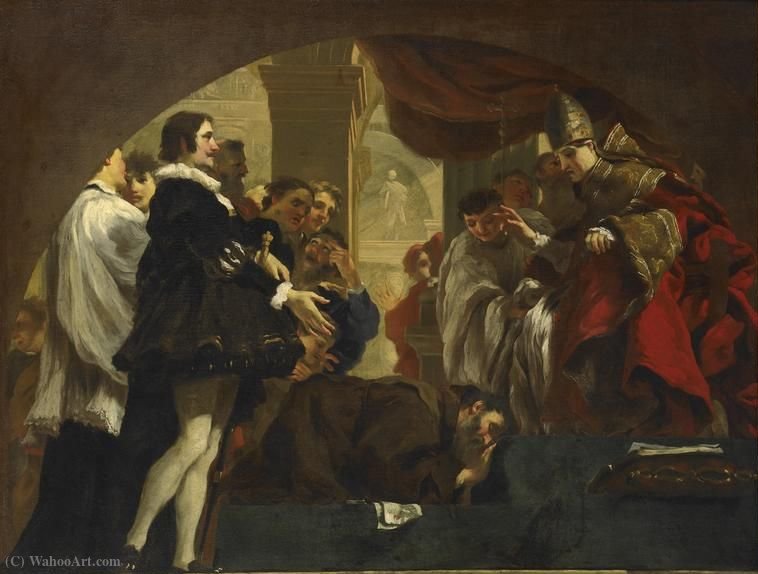 Saint Francois De Paule Aux Pieds De Sixte Iv — Charles Mellin