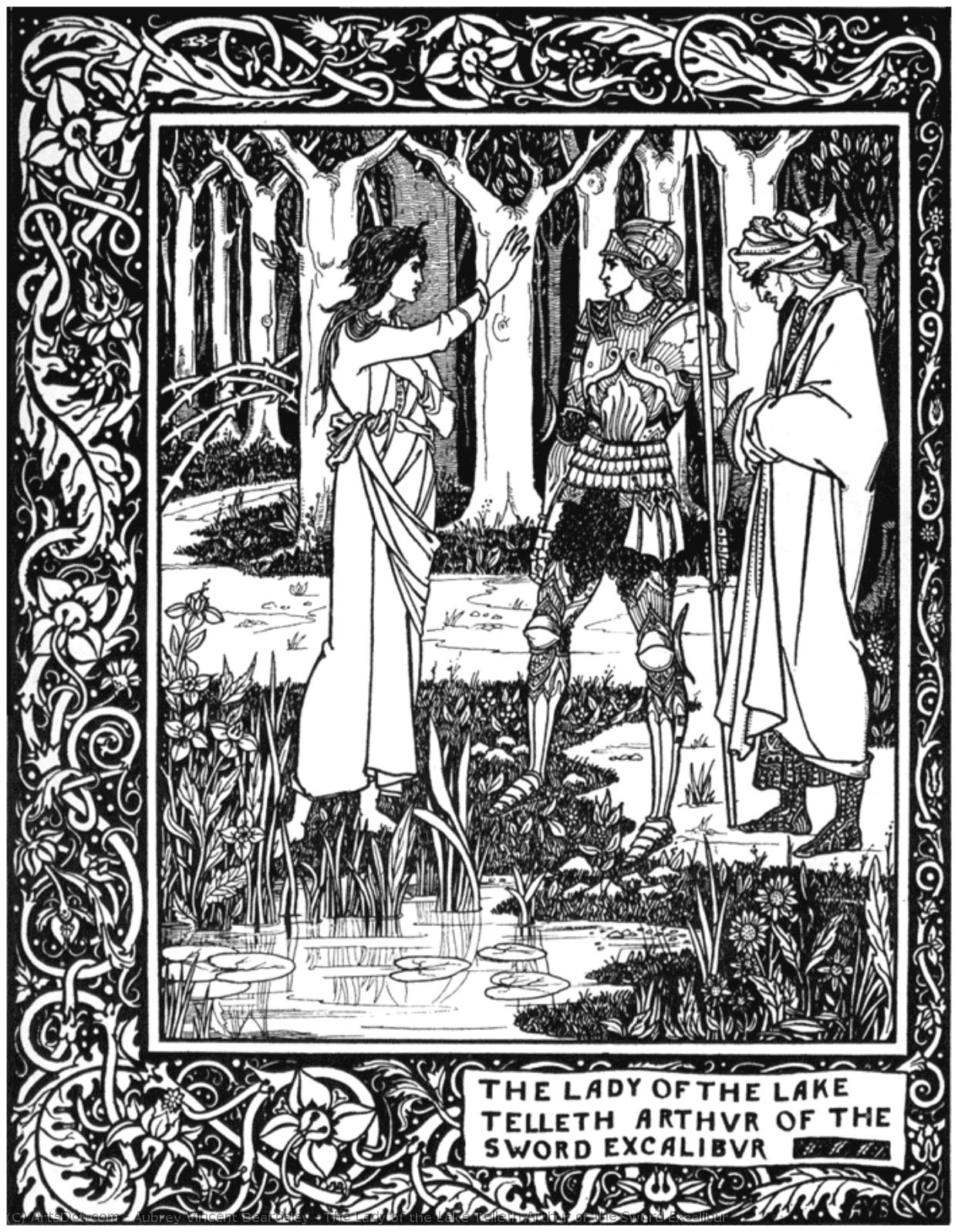 The Lady Of The Lake Telleth Arthur Of The Sword Excalibur — オーブリー・ヴィンセント・ビアズリー