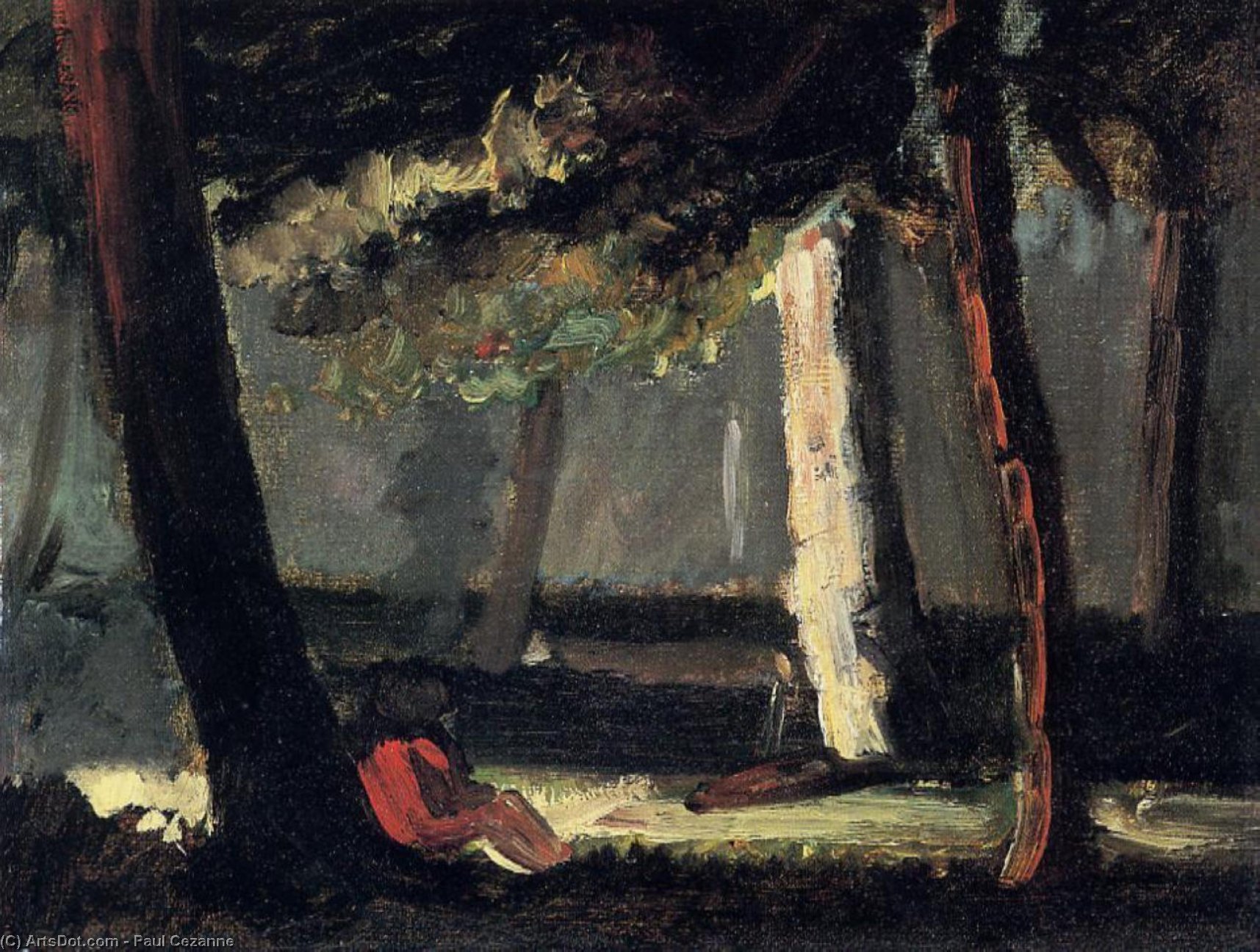 Guillaumin By The Road — Поль Сезанн