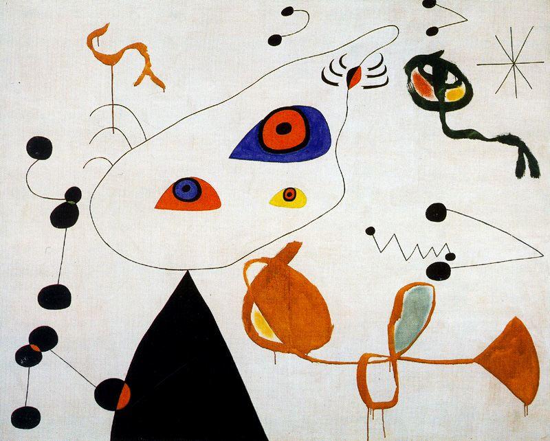 Woman And Bird In The Night (femme Et Oiseau Dans La Nuit) — Joan Miró