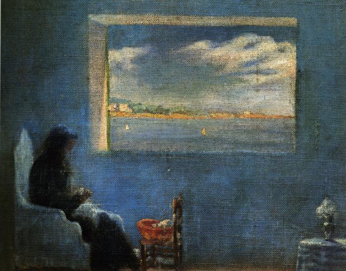 Das Porträt Von Großmutter Ana Beim Nähen — Salvador Dalí