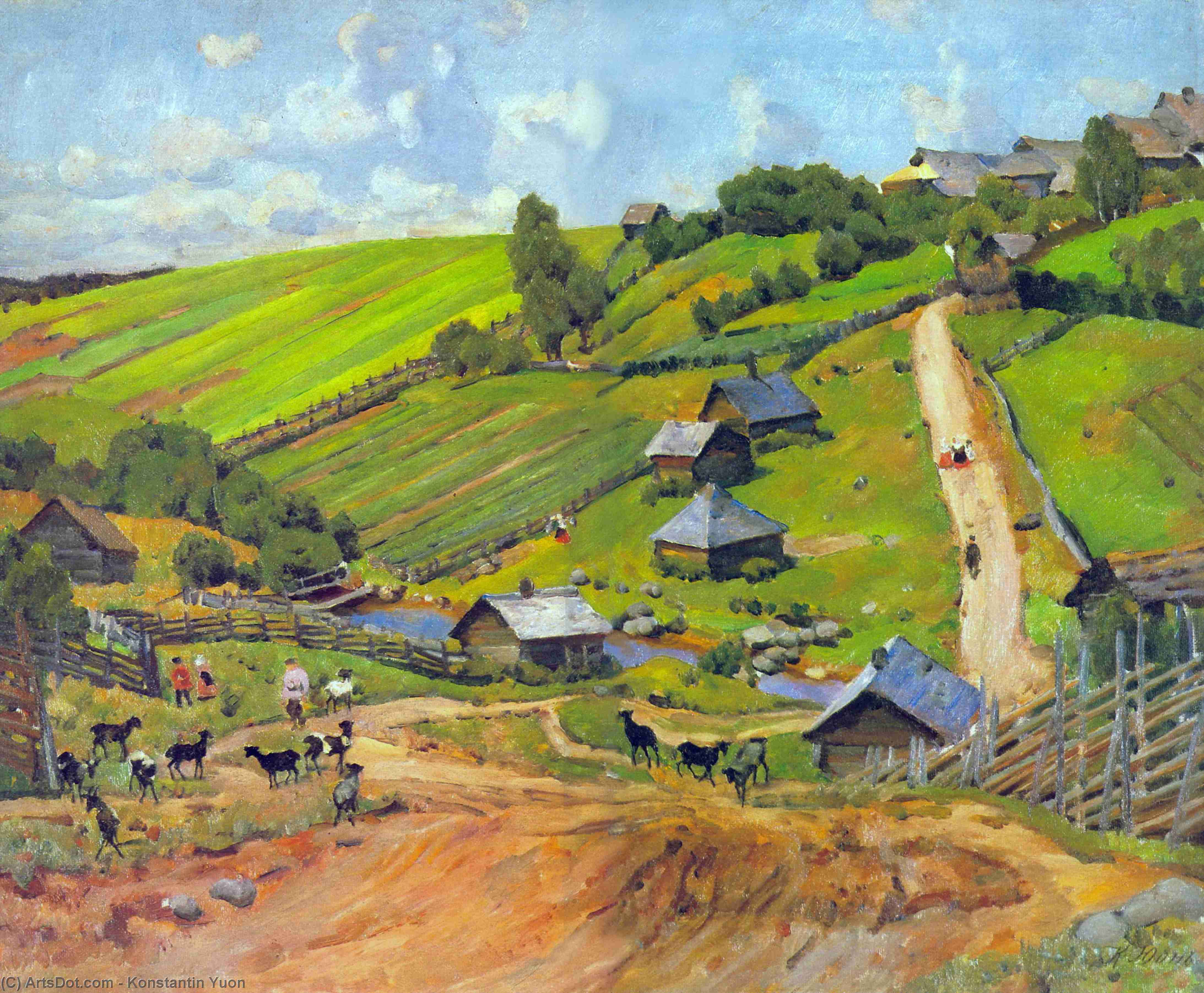 The Village Of Novgorod Governorate — Konstantin Yuon