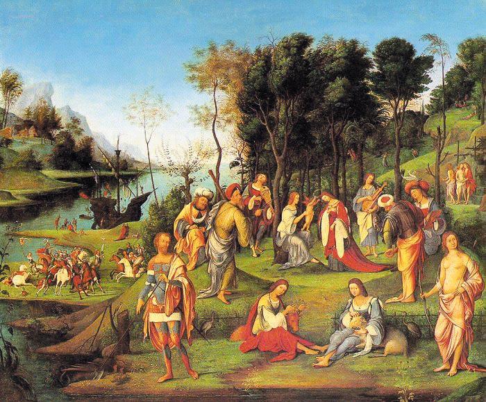 Allegory Of The Court Of Isabella D'este, Canvas — Lorenzo Costa (der Ältere)