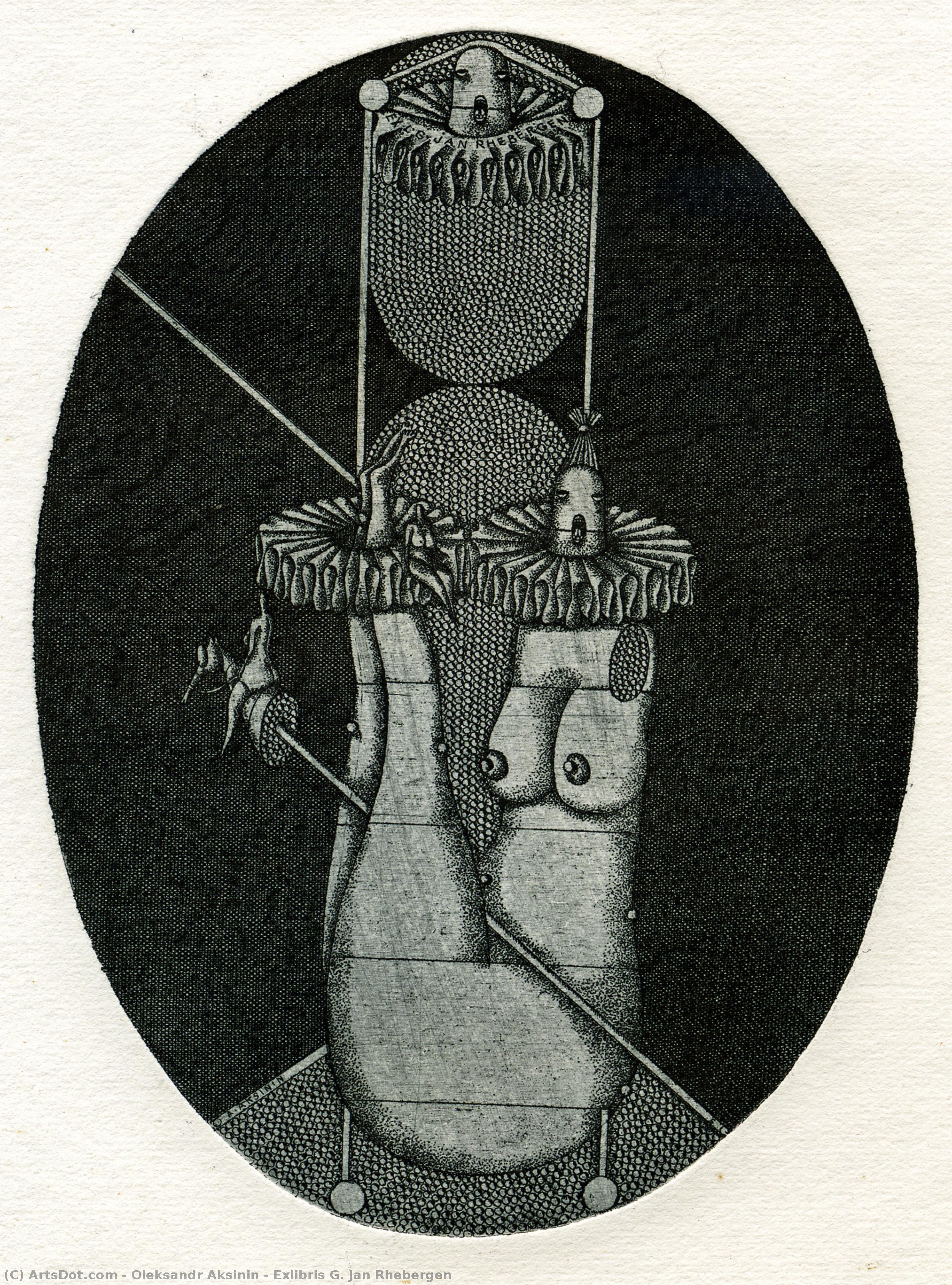 Exlibris G. Jan Rhebergen — Oleksandr Aksinin