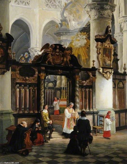 The Church Of St Jacques, Antwerp, Belgium — Louis Haghe