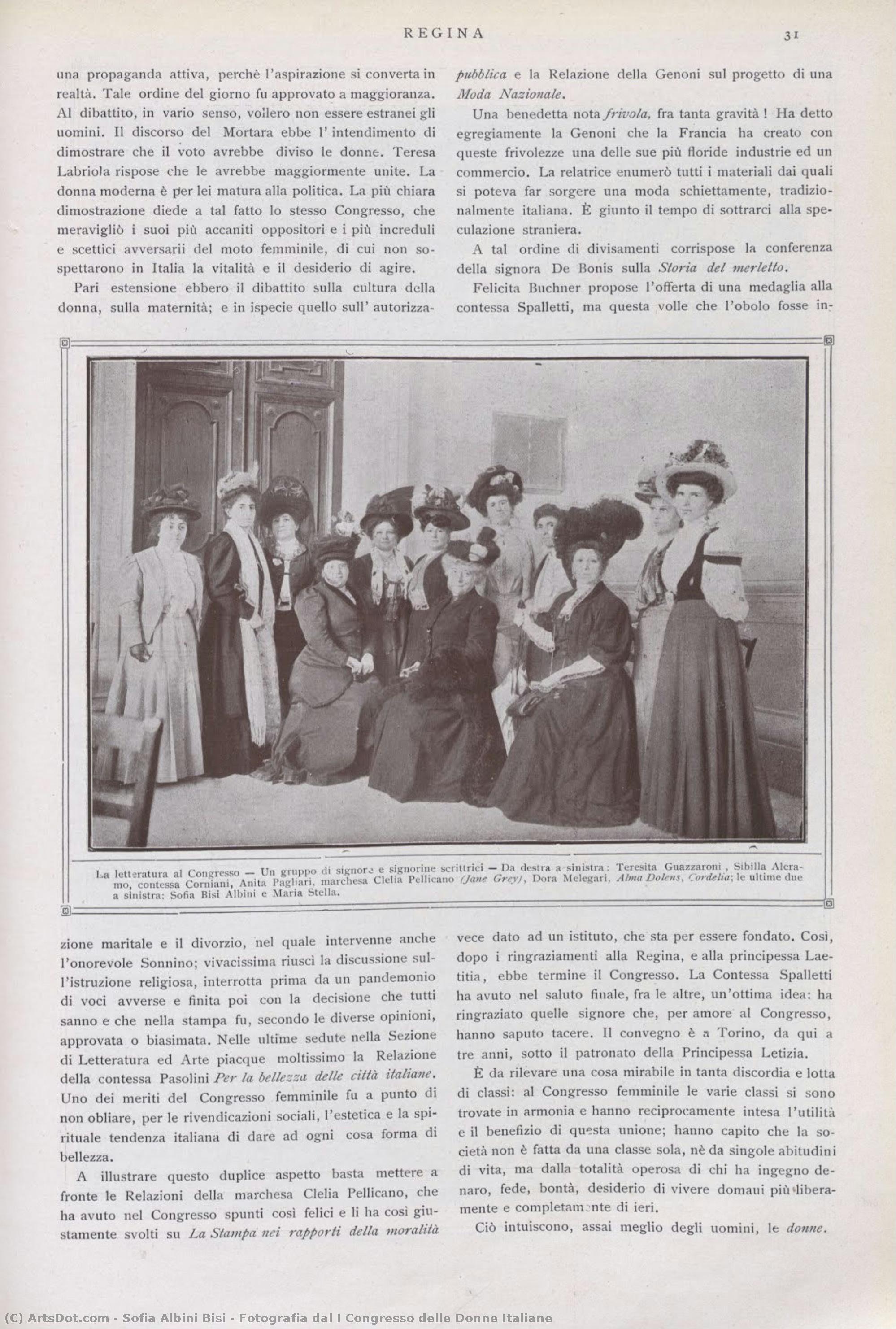 Fotografia Dal I Congresso Delle Donne Italiane — Sofia Albini Bisi