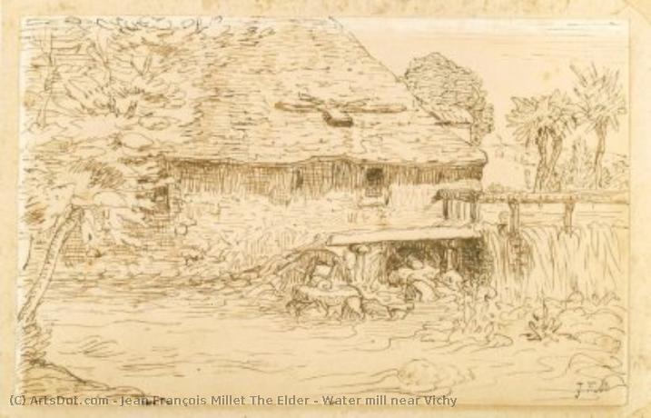 Water Mill Near Vichy — Jean François Millet The Elder