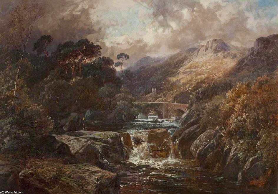 Mountain, River And Bridge — Clarence Henry Roe
