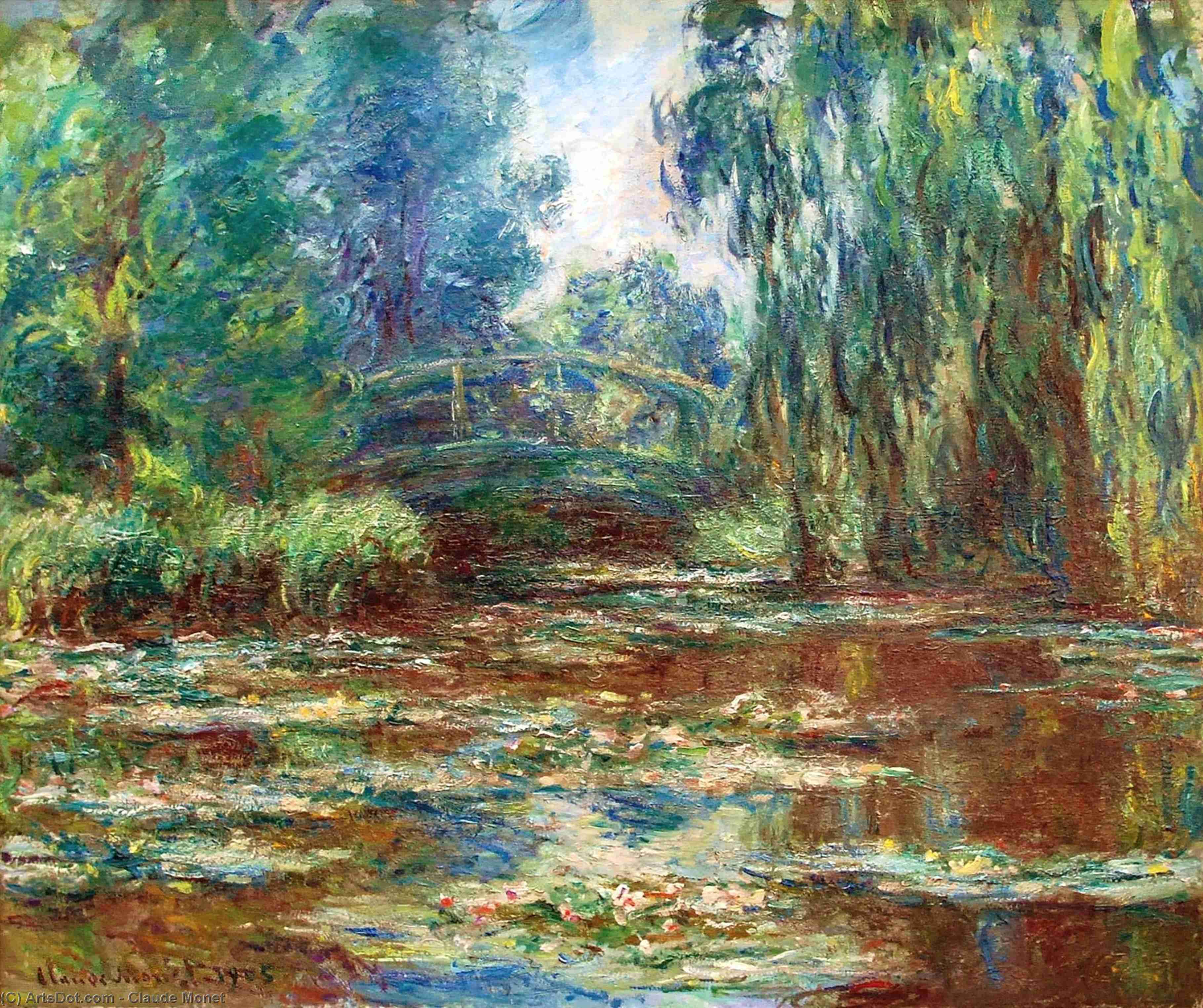 Water Lily Pond And Bridge — Claude Monet