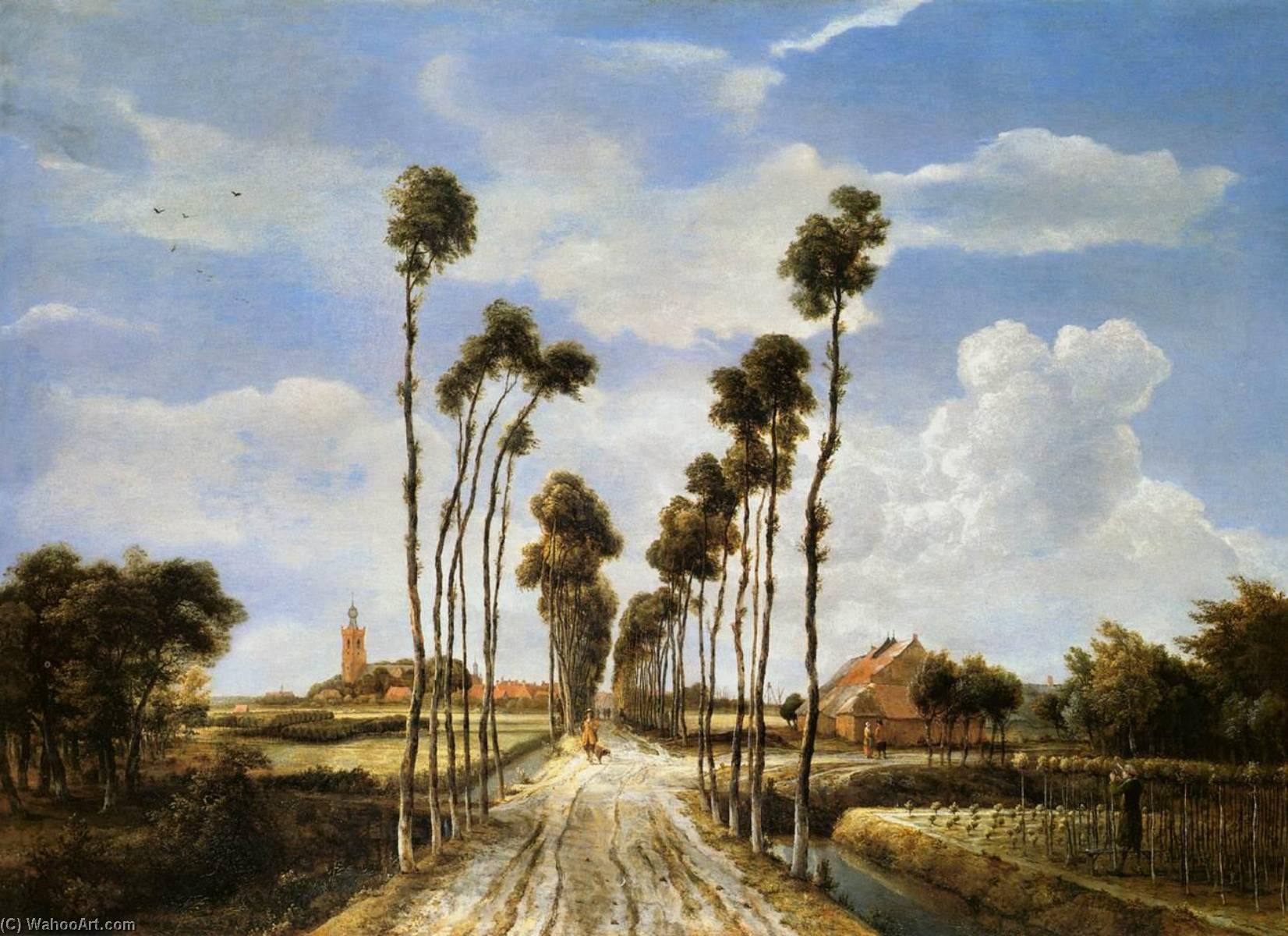 The Alley At Middelharnis — Meyndert Hobbema