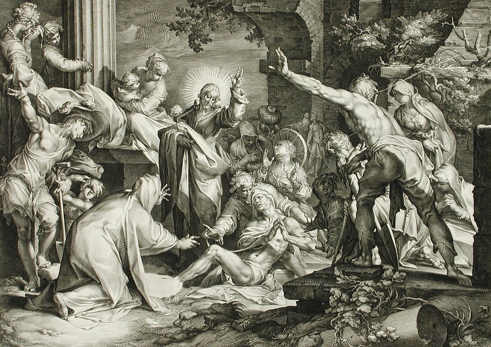 The Raising Of Lazarus — Jan Harmenszoon Muller