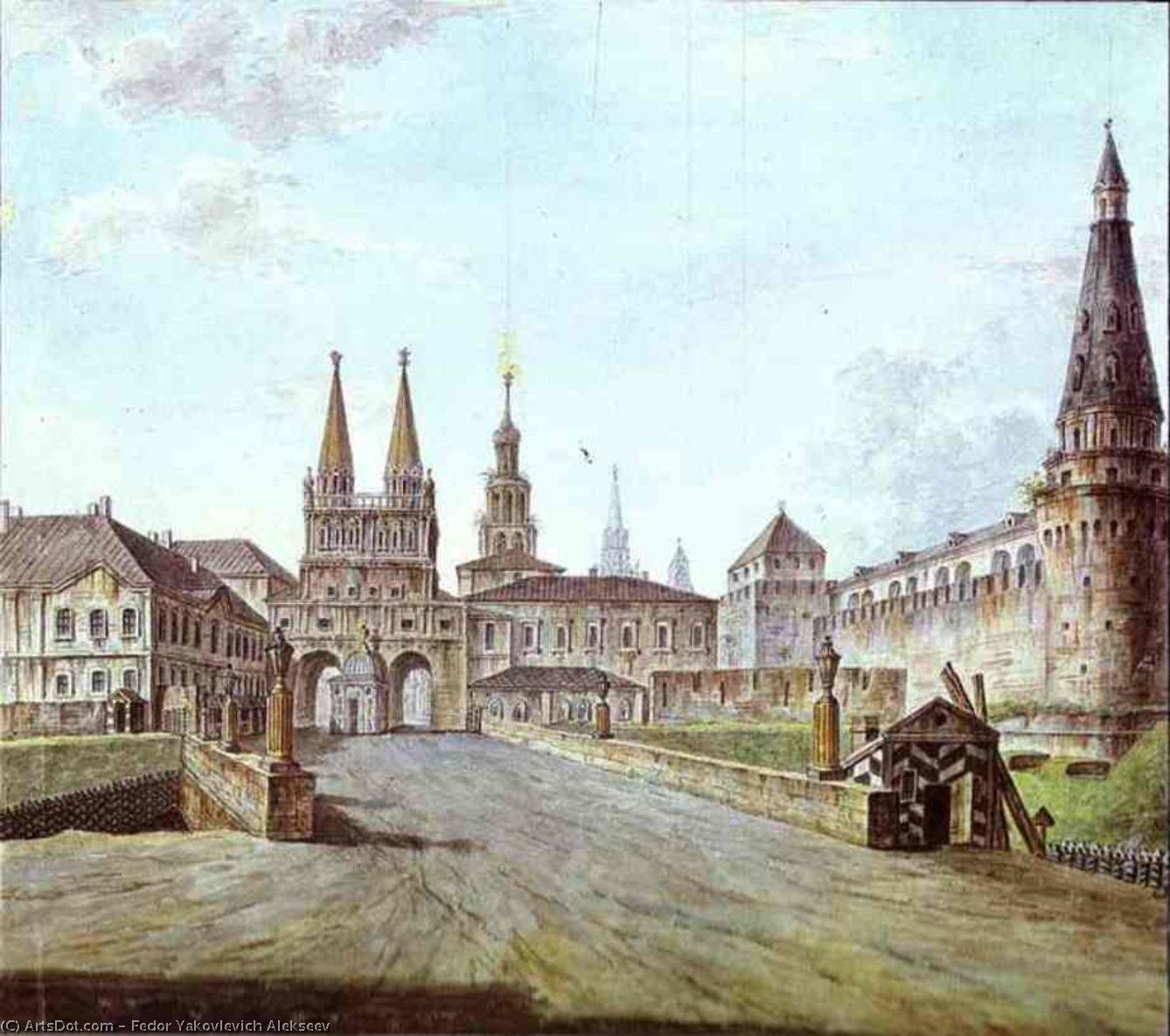 View Of Moscow Near The Iversky Gate Of The Kremlin — Fedor Yakovlevich Alekseev