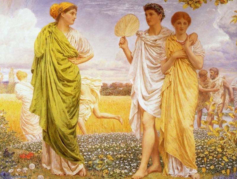Loves Of The Wind ^ The Seasons (detail) — Albert Joseph Moore