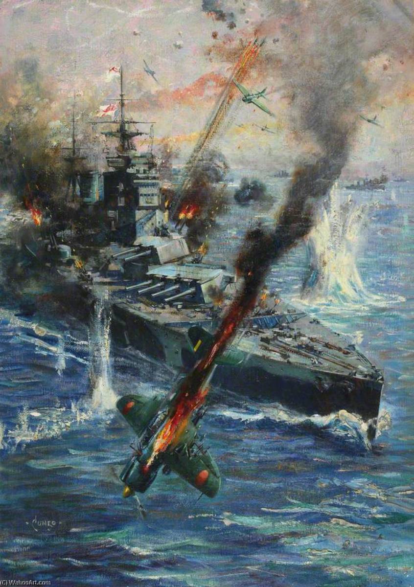 Aircraft Attack British Battleship — Terence Tenison Cuneo