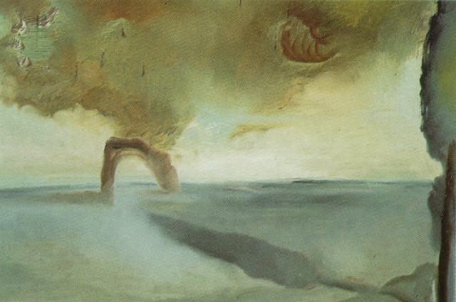 Landscape With Rock In The Shape Of A Triumphal Arch — Salvador Dalí