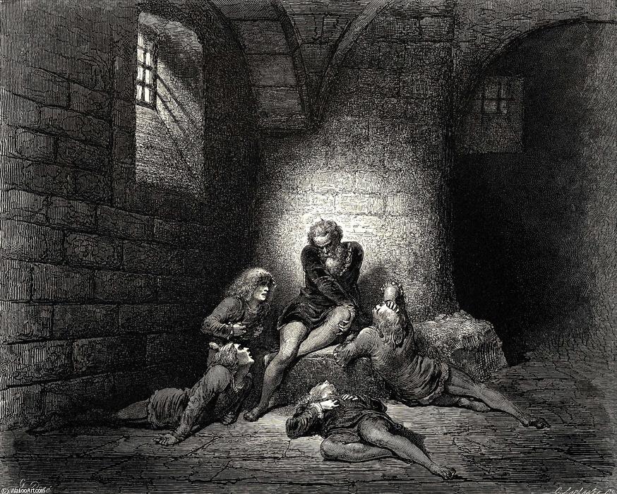 The Inferno, Canto 33, Lines 62-63. Then, Not To Make Them Sadder, I Kept Down My Spirit In Stillness. — Paul Gustave Doré