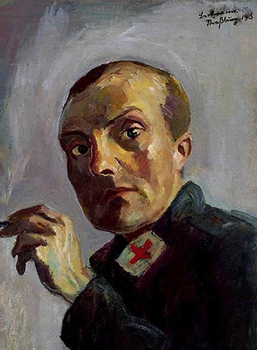 Self-portrait As A Sanitate — Max Beckmann
