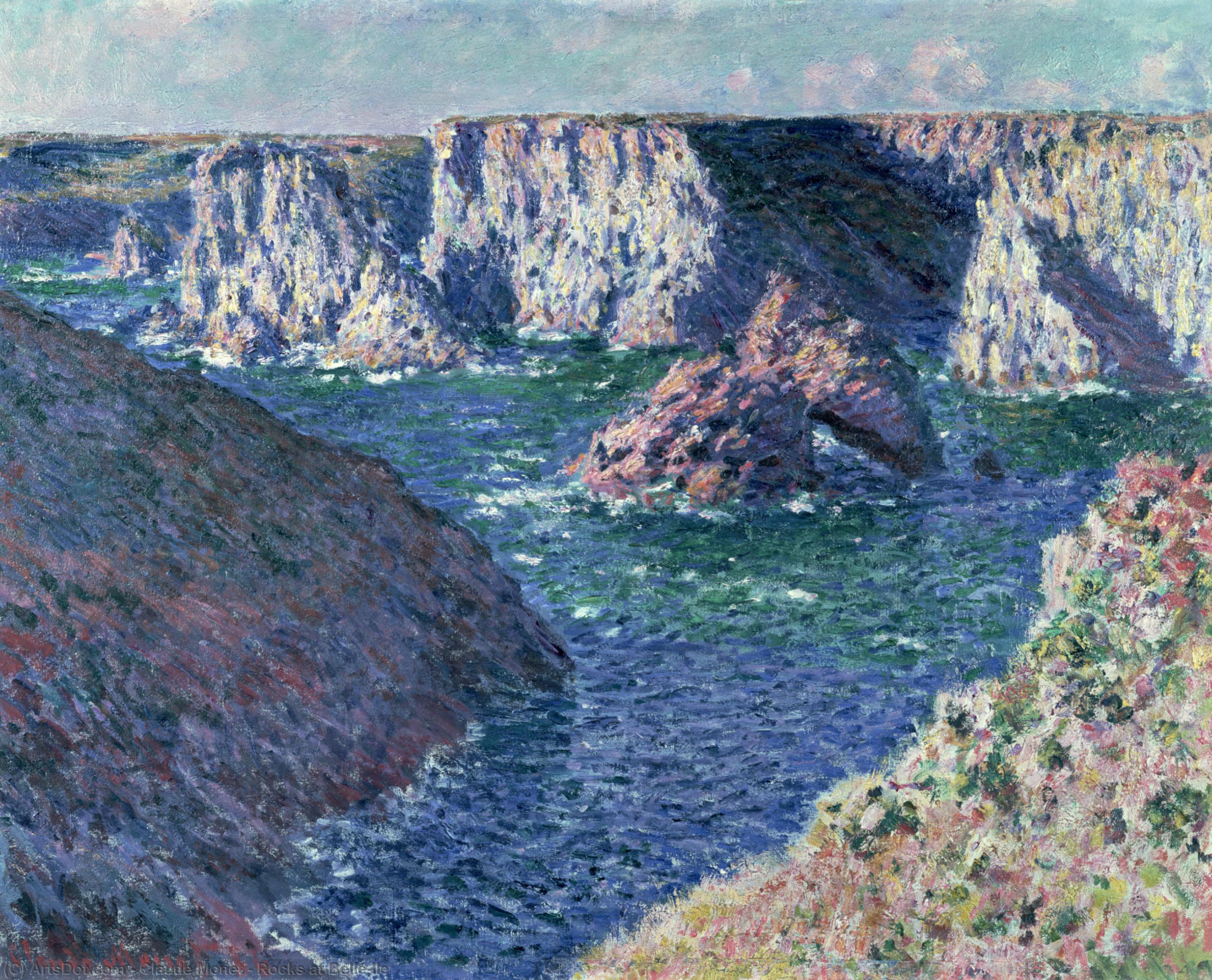 Rocks At Belle-ile — Claude Monet