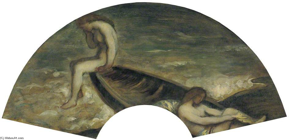 Girl Bathers In A Boat — Charles Haslewood Shannon