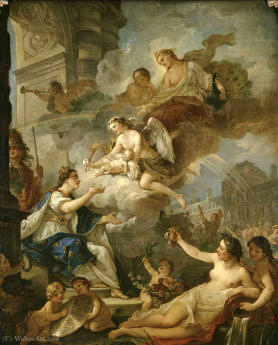 Allegory On Birth Of Marie-zéphyrine Of France In (1750) — Charles-joseph Natoire