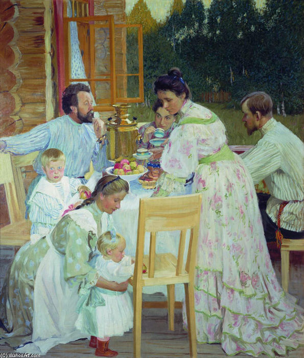 On The Terrace — Boris Mikhailovich Kustodiev