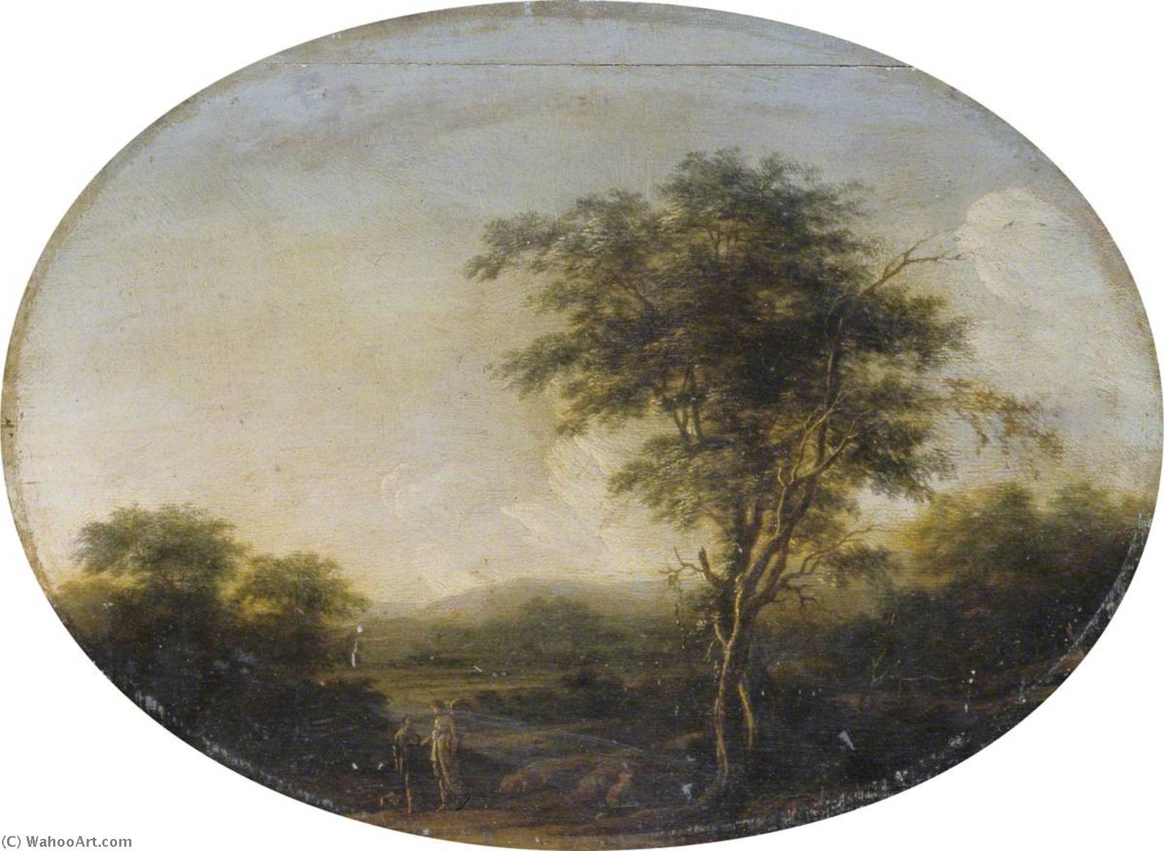 Landscape With Figures Of Tobias And The Angel — Herman Van Swanevelt