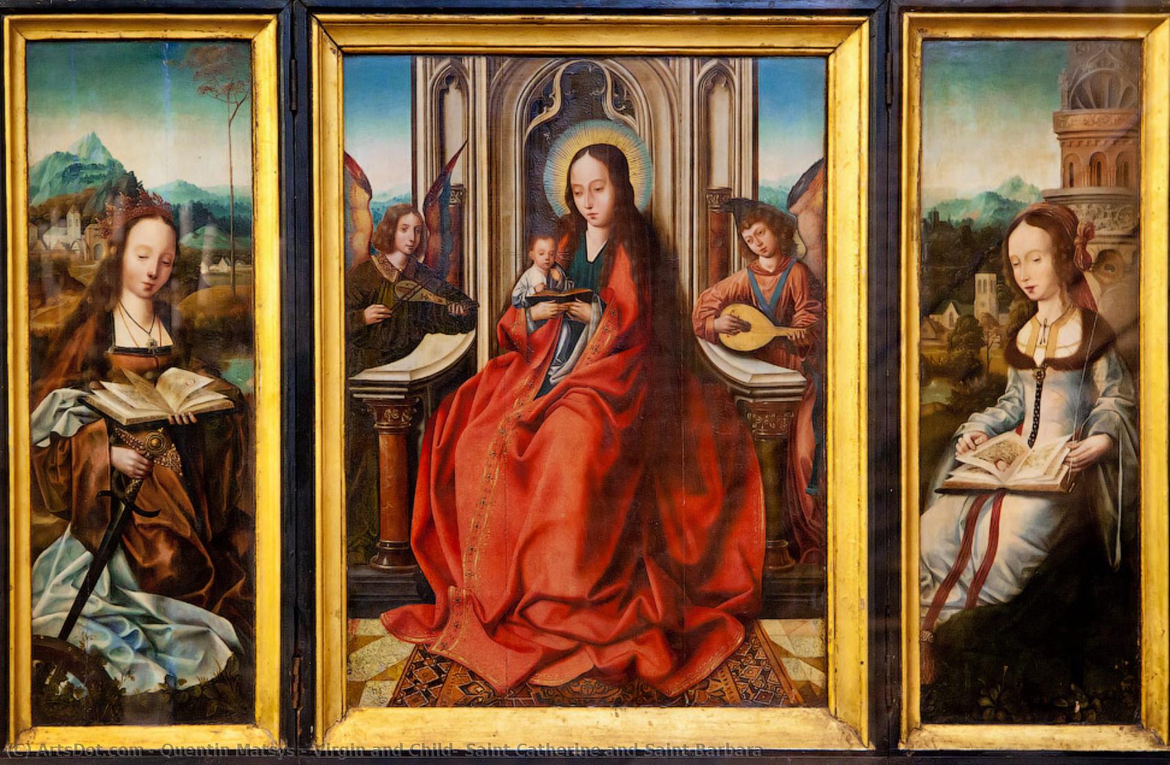 Virgin And Child, Saint Catherine And Saint Barbara — Quentin Matsys
