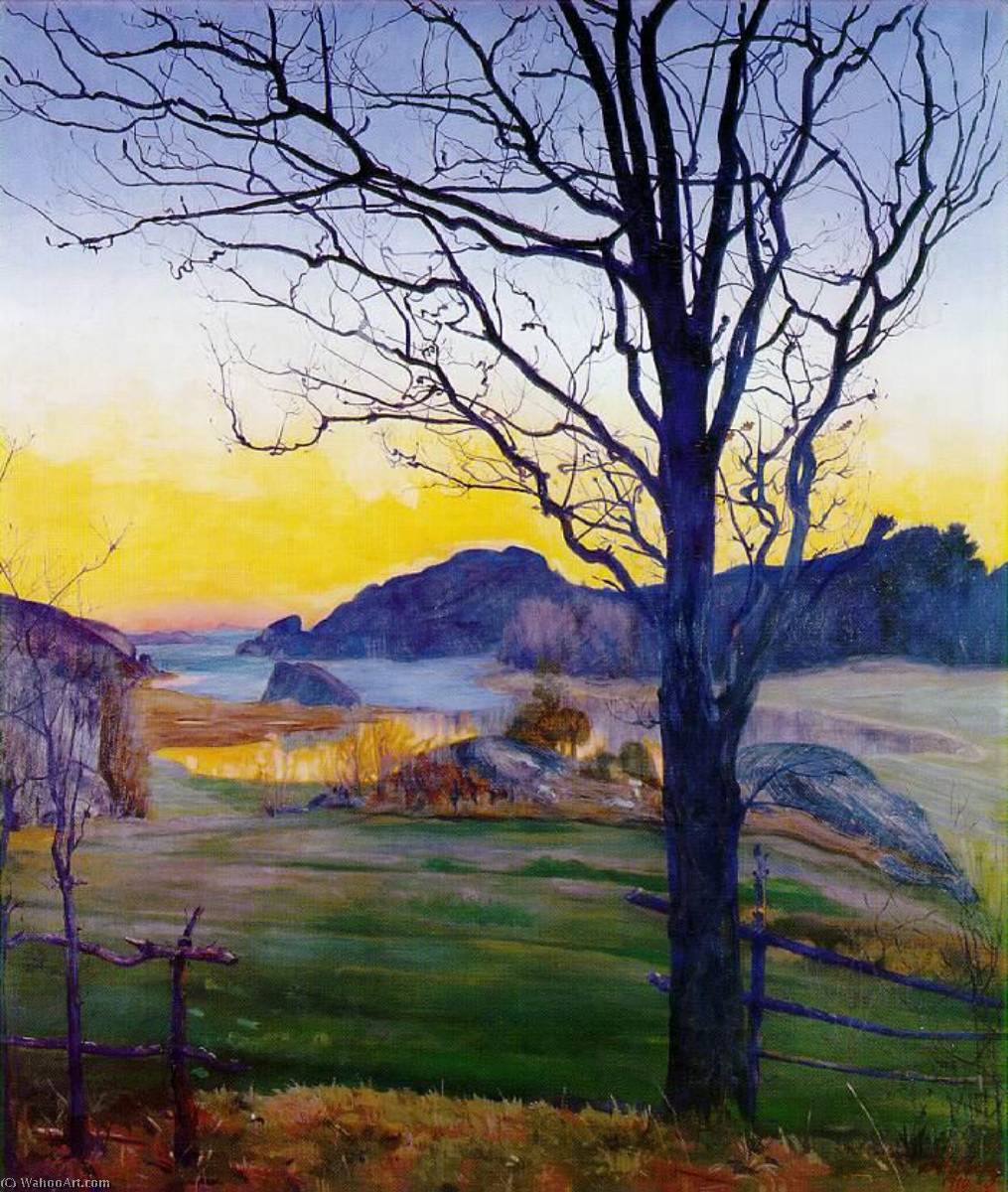 Norwegian Høstlandskap Autumn Landscape — Harald Oskar Sohlberg