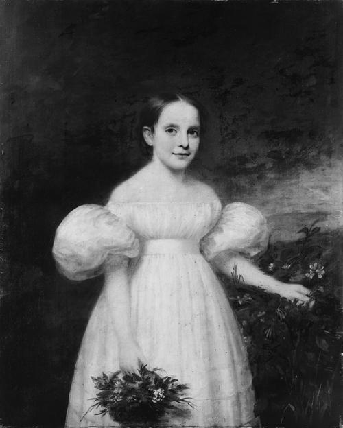 Portrait Of A Girl With Flowers — Samuel Lovett Waldo