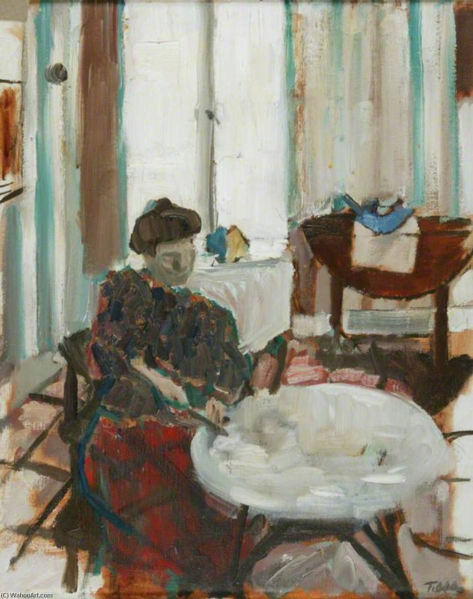 Woman At A Table — Geoffrey Arthur Tibble