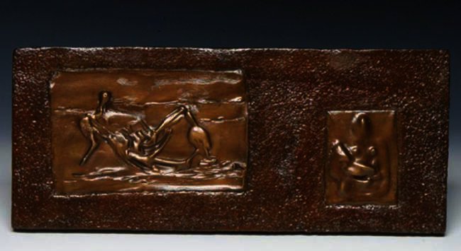 Relief; Three Quarters Mother And Child And Reclining Figure — Henry Moore