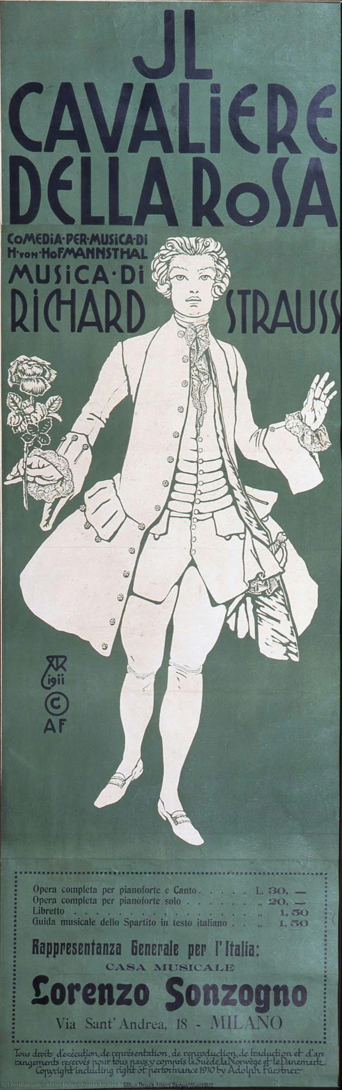 Poster For Der Rosenkavalier By Richard Strauss — Alfred Roller