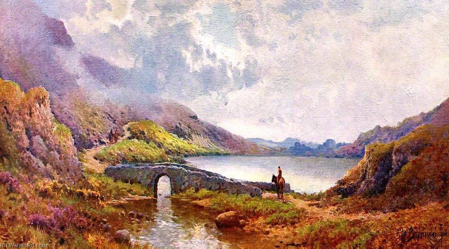 Horseman And Bridge At The Gap Of Dunloe, Killarney — Alfred De Breanski Senior