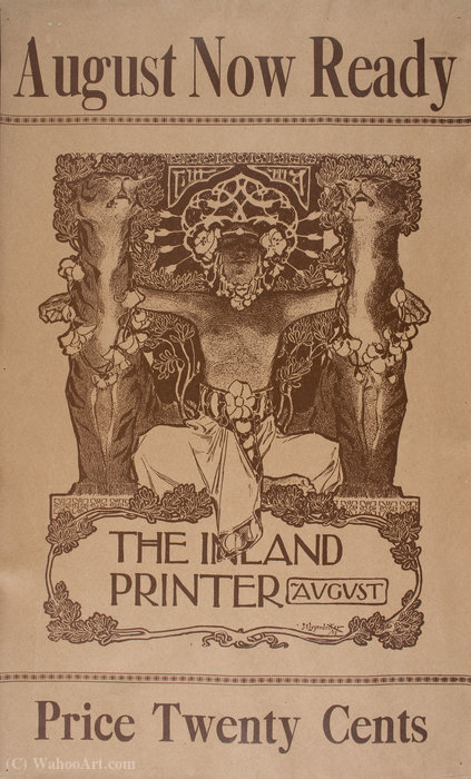 'the Inland Printer. August (the Sun)', (43 X 26 Cm) (1897) — Joseph Christian Leyendecker